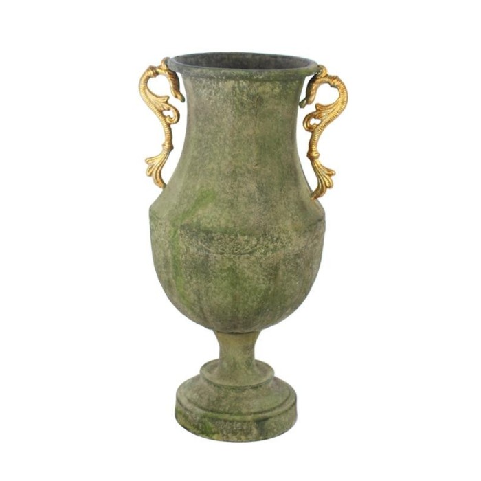 COPPA VERDE ORO 28X24X51CM MET